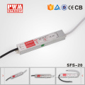 CE approved waterproof led driver IP67 1.5A 20W led switch power supply 12v